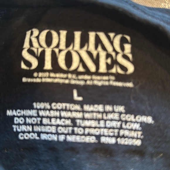 Rolling Stones Black Cotton 2022 Sixty Tour T-Shirt Size Large (true med) - Picture 7 of 8